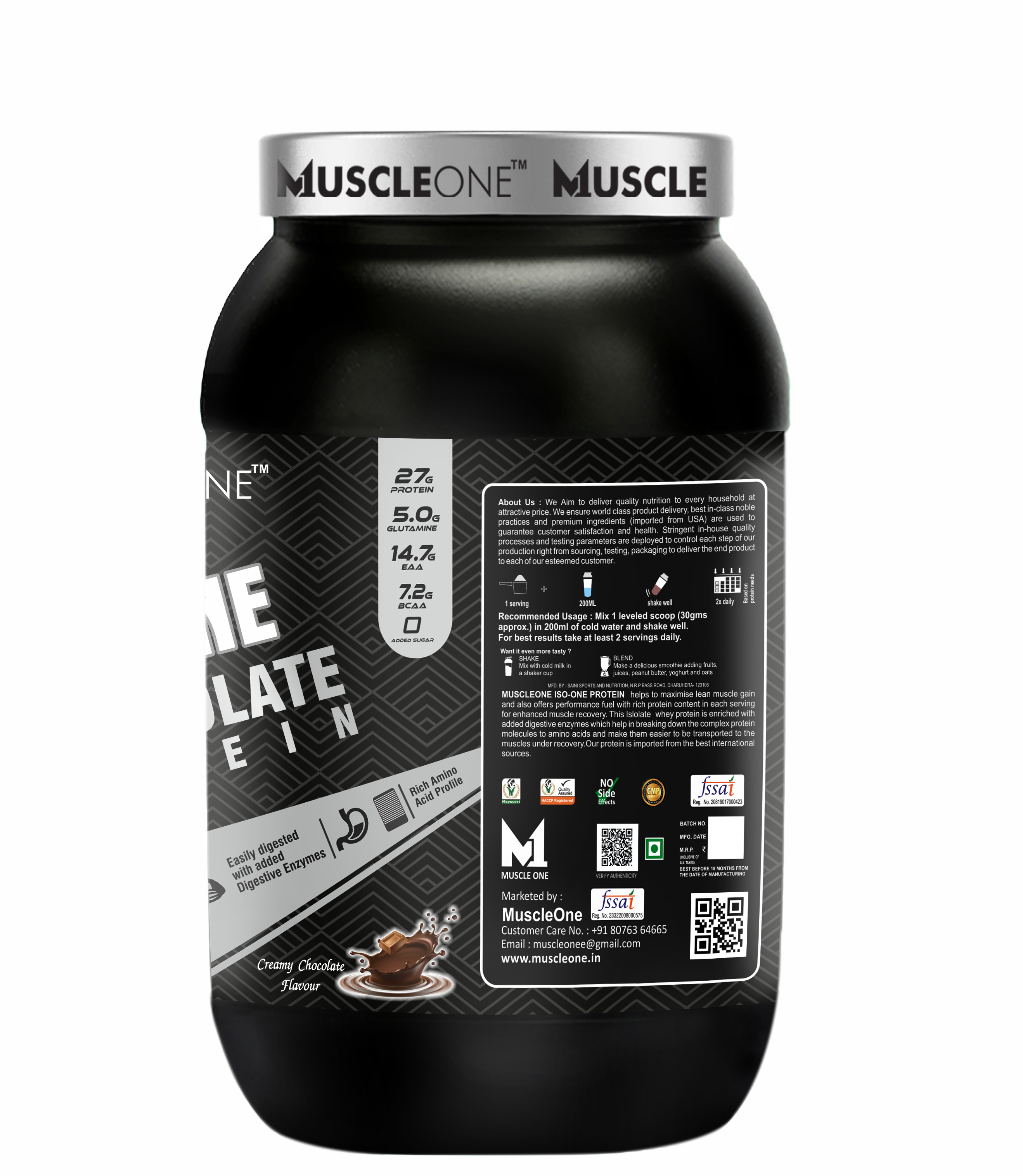 Muscle One ISO ONE PURE ISOLATE 1kg Chocolate Flavour - Image 3