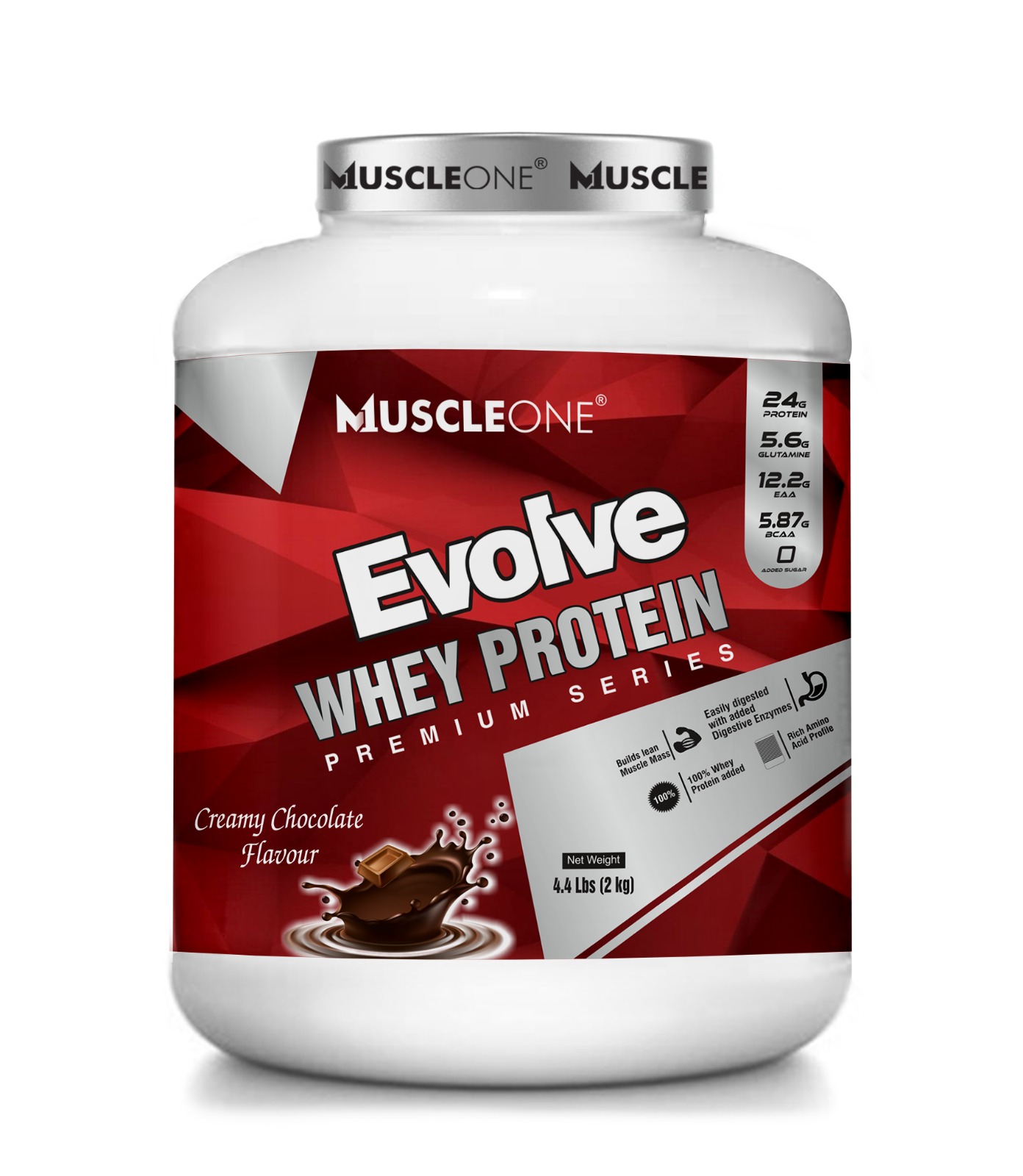 MuscleOne Evole Whey Protein 2kg Chocolate Flavour